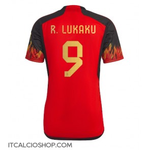 Belgio Romelu Lukaku #9 Prima Maglia Mondiali 2022 Manica Corta